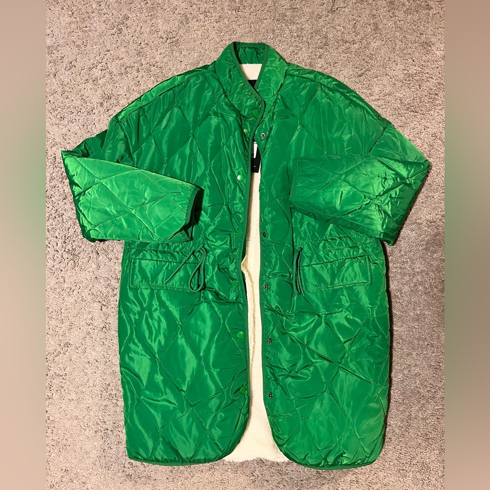 Green Quilted Jacket S